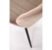 Étkezőszék K538 VELVET, Bézs Bluvel 40/Fekete