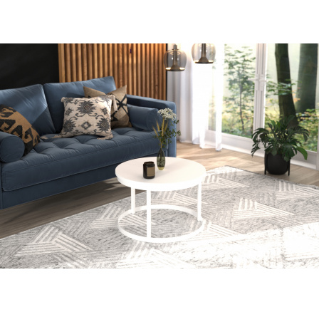 RINEN Dohányzóasztal Fehér+Fehér