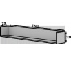 Raftt Shelf Czarny 150x20 Not applicable