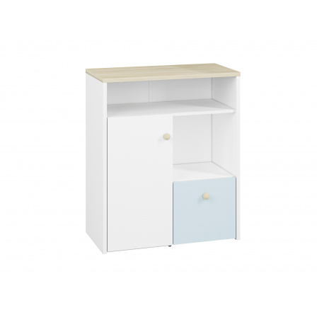 Elmo 10 biały/buk fjord - komoda