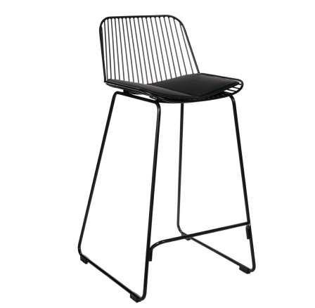 Dill Low bárszék fekete, fekete párnával