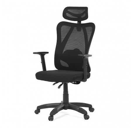 Kancelářská židle, synchronní mechanismus, černá síťovina, KA-R215 BK