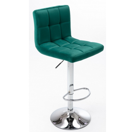 Bárszék N-12P, zöld / ezüst