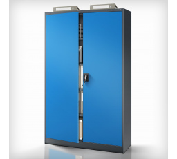 Irodai fém iratszekrény antracit-kék JAN II, 1150 x 1850 x 400 mm