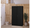 Fém takarítószekrény AGNES, 500 x 1850 500 mm, fekete
