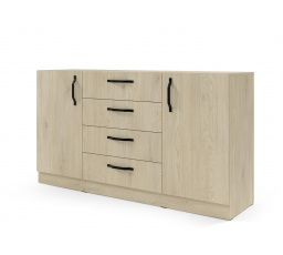 BRAGA BRK1 komód fém fogantyúkkal, cremona tölgy