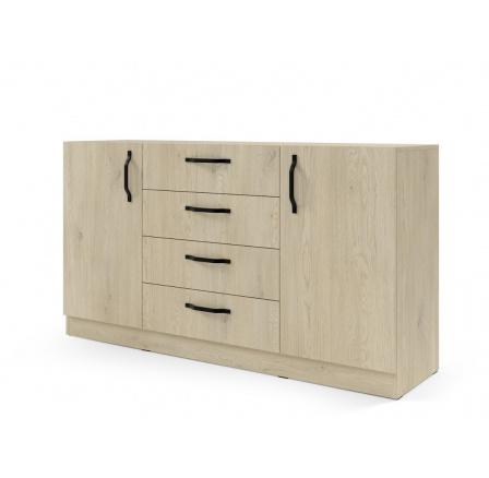 BRAGA BRK1 komód fém fogantyúkkal, cremona tölgy