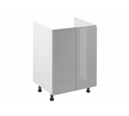 Konyhai alsó szekrény - ASPEN D60Z, fényes fehér/szürke