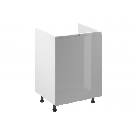 Konyhai alsó szekrény - ASPEN D60Z, fényes fehér/szürke