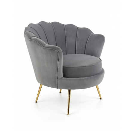 AMORINITO fotel, szürke/arany