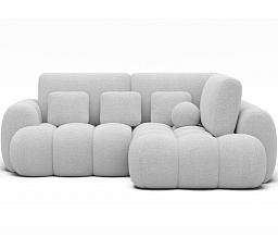 Cozion sarokkanapé ágy tárolóval, fehér bouclé, jobb oldali Royal 01 202x140 jobb 1