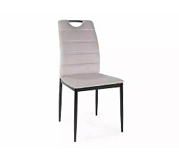 Étkezőszék RIP VELVET, világosszürke Bluvel 03/fekete matt