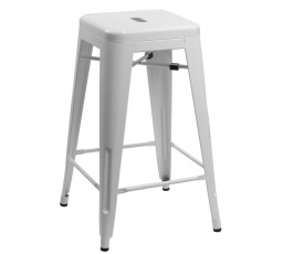 Paris bárszék 66 cm fehér, Tolix inspirációval