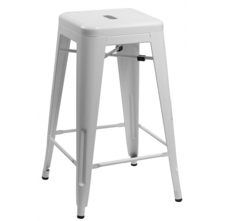 Paris bárszék 66 cm fehér, Tolix inspirációval
