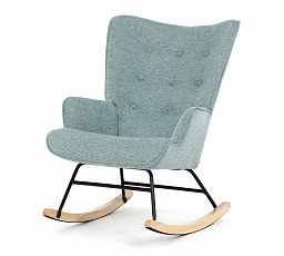 Houpací křeslo, modrá, látka, AK-373 BLUE2