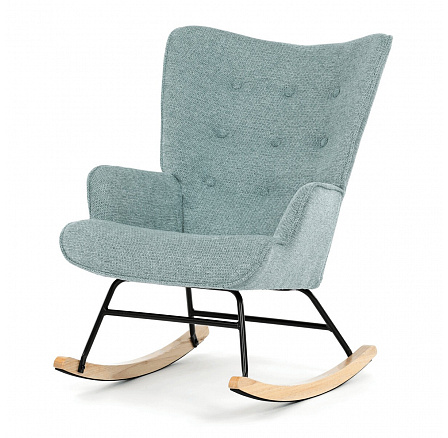 Houpací křeslo, modrá, látka, AK-373 BLUE2