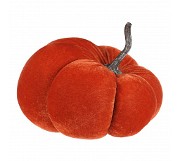Textil tök - átmérő 23 cm, puha plüssel, narancssárga színben