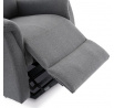 Polohovací křeslo, elektrické zabudované ovládání, šedá, látka, TV-929 GREY2