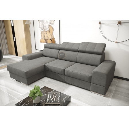 NAROŻNIK ROYAL MINI 260×160 - lewa , Odcienie szarości