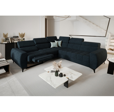 NAROŻNIK ROZKŁADANY PORTO II RELAX 255X258 CM - lewa , Odcienie niebieskiego NAROŻNIK ROZKŁADANY PORTO II RELAX 255X258 CM - lewa , Odcienie niebieskiego