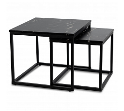 Zestaw Stolików JUNO Czarny Marmur