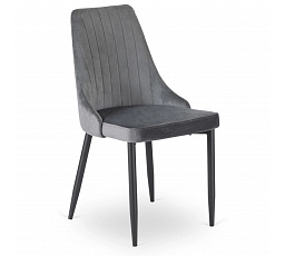 Krzesło BARI Szare Welurowe