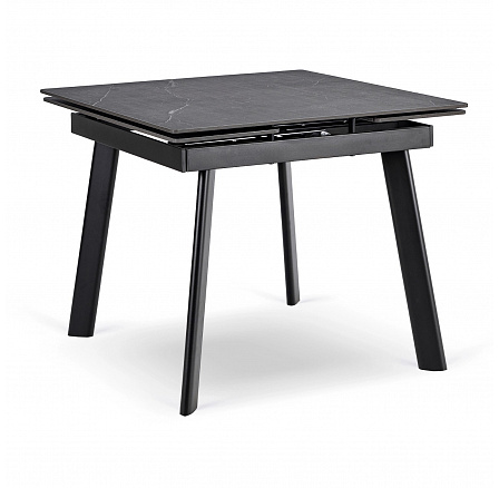 Stół LARES Ceramiczny Rozkładany 90-150 cm Czarny Marmur/Czarny