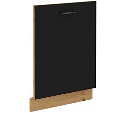Mosogatógép ajtó panel nélkül MODENA - ZM 713x596, Artisan tölgy/Fekete matt+Artisan tölgy