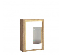 LIVINIO L5 vitrin Ribbeck / Fehér fényes