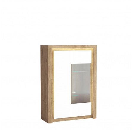 LIVINIO L5 vitrin Ribbeck / Fehér fényes