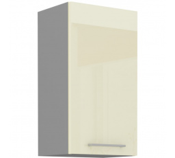 Kuchyňská horní skříňka KARPO 45 G 72 1F, krémový lesk/šedá