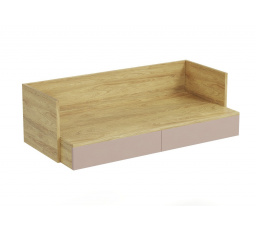 MOBIUS DESK 2S korpus: természetes hickory, előlapok: óarany rózsaszín