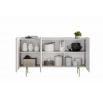 Komoda Malmi 150 cm - kaszmir / crema bianca / złote nóżki