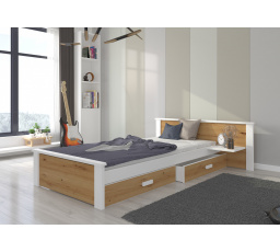 ALDEX SHELF ágy 200x90 Fehér+Artisan