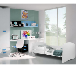 Ágy matraccal és korláttal PEPE 140x70 Fehér