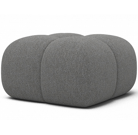 Kárpitozott puff Covio, szürke buklé Royal 04 85x52