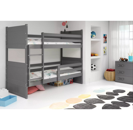 RICO PIĘTROWE RAMA GRAFIT WYPEŁNIENIA GRAFIT BEZ SZUFLADY BEZ MATERACY 90 X 200 KPL