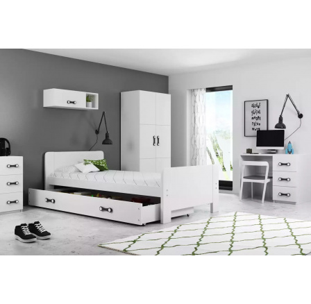 DAREK PARTEROWE RAMA BIAŁY SZUFLADA BIAŁY 80 X 200 KPL