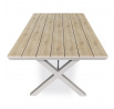 Zahradní stůl 180x100cm, hliník, polywood, béžová, AZT-S1510 OAK