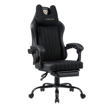Fotel obrotowy gamingowy - czarny FB40-FX Fotel obrotowy gamingowy - czarny FB40-FX
