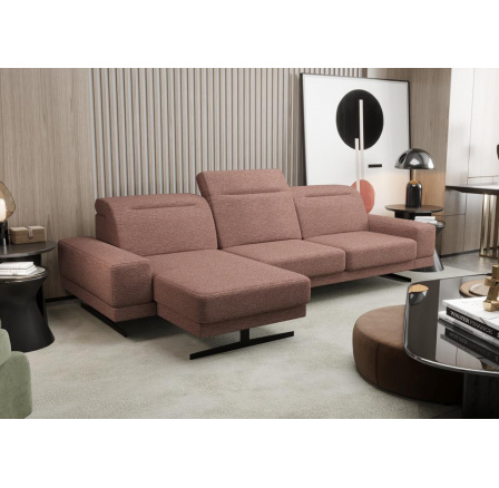 NAROŻNIK FIORE MINI 265x180 CM - Odcienie różu , lewa