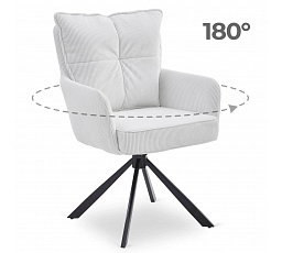 Krzesło Obrotowe CITY Kremowe Sztruksowe