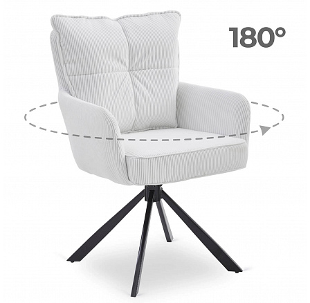 Krzesło Obrotowe CITY Kremowe Sztruksowe