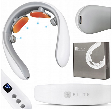 Masażer Do Karku ME-NM03 Z Funkcją Podgrzewania Biały/Szary