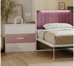 Komoda LUMIK 3S Kašmír Růžová