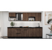Horní skřínka MONZA - 50 G-90 1F, Černá mat/Ořech