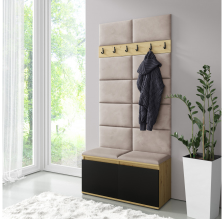 EMI 1 előszobafal, Trinity 02/Artisan + fekete