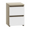 Noční stolek MALVÍNA M2, Dub sonoma/bílá