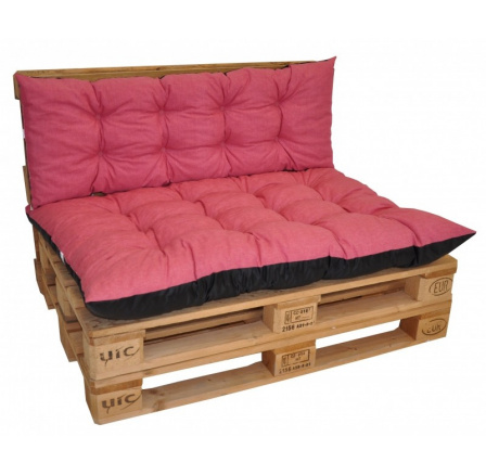 Polstry na paletový nábytek sada Basic - látka malinový melír