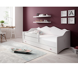 Ágy matraccal EMKA Pink 160x80 Fehér+Rózsaszín